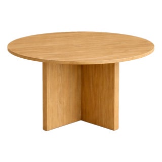 Round Dining Table in Oak by Lebanto For Sale