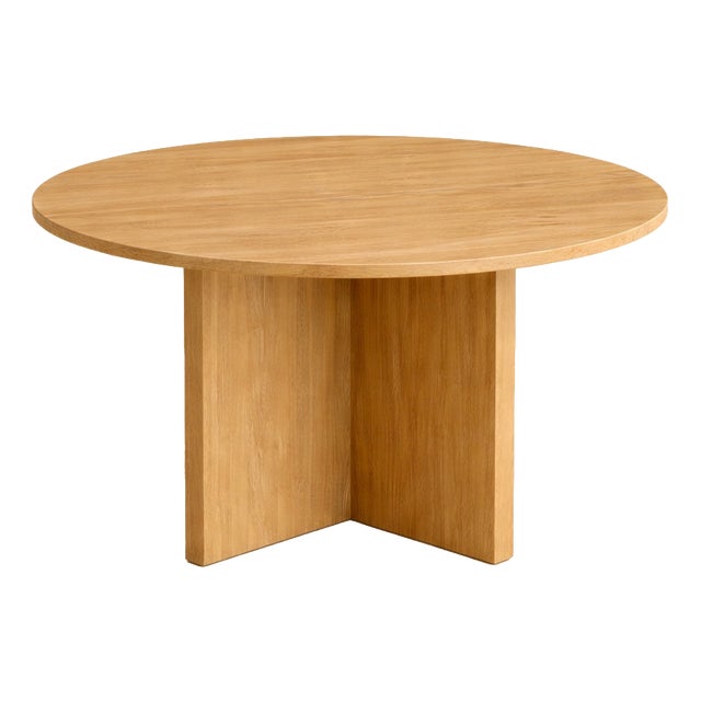 Round Dining Table in Oak by Lebanto For Sale