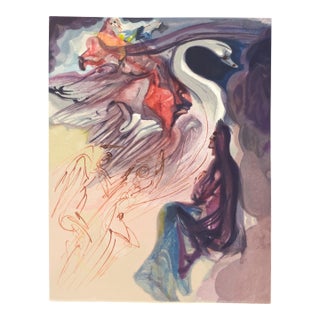 1963 Dalí Divine Comedy Engraving Paradis Chant 19 "Au Ciel De Jupiter" (In the Heaven of Jupiter) For Sale