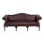 1970s English Camelback Tufted Burgundy Leather Chesterfield Sofa For Sale