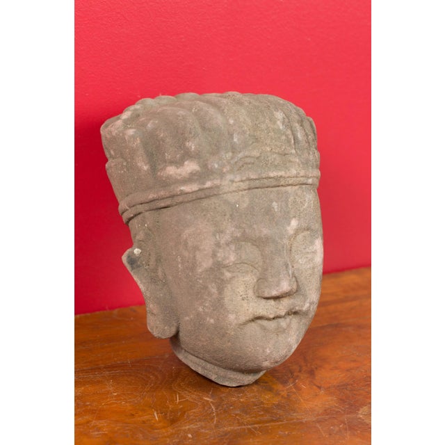 Mid 19th Century Chinese Qing Dynasty Period Carved Head Sculpture of an Official For Sale In New York - Image 6 of 11