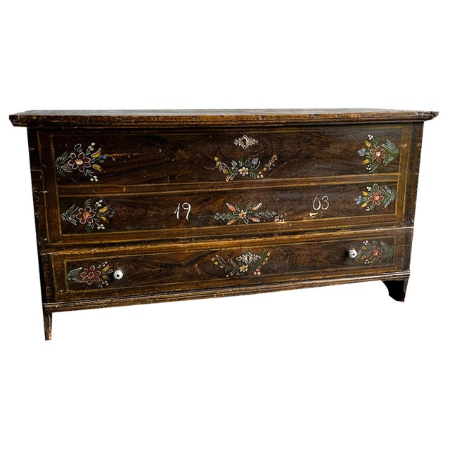 Antique French Wedding Chest, 1903 For Sale