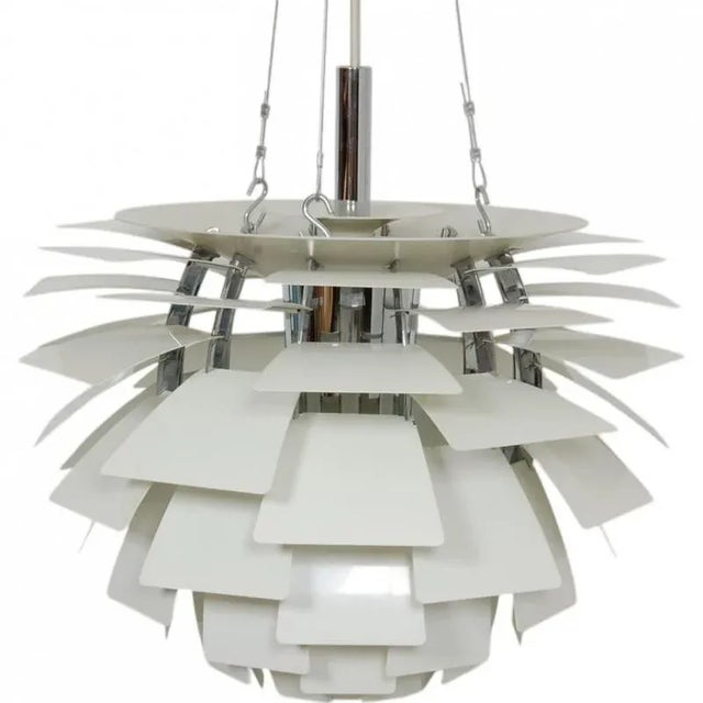 White Artichoke Lamp by Poul Henningsen for Louis Poulsen, 1950s For Sale - Image 9 of 9