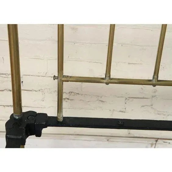 Brass Antique Brass Twin Size Canopy Bed For Sale - Image 8 of 9
