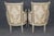 1930s Pair of French Louis XVI Style Paint Decorated Bergère Chairs by Maison Jansen For Sale - Image 5 of 15