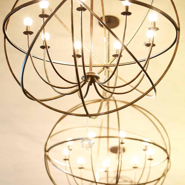 Solaris 9 Light Bronze Sphere Chandelier Chairish