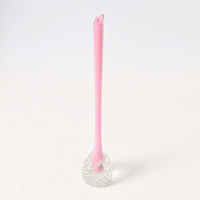 Pink Opaline Glass Flute Vase from Empoli, 1960s For Sale - Image 6 of 10