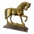 Antique English Brass Horse Door Stop For Sale