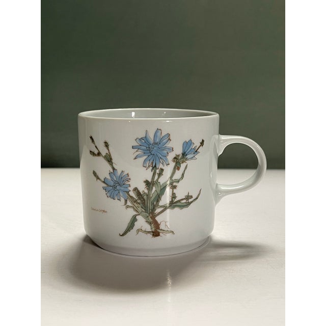 Late 20th Century Wildflower Coffee Mugs- Set of 4 For Sale In Jacksonville, FL - Image 6 of 9