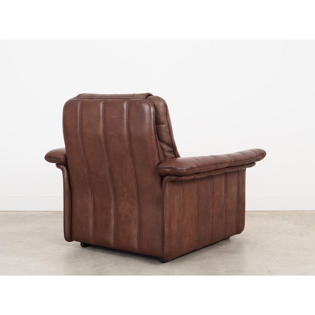 Swiss Brown Leather Armchair from de Sede, 1970s For Sale - Image 11 of 18