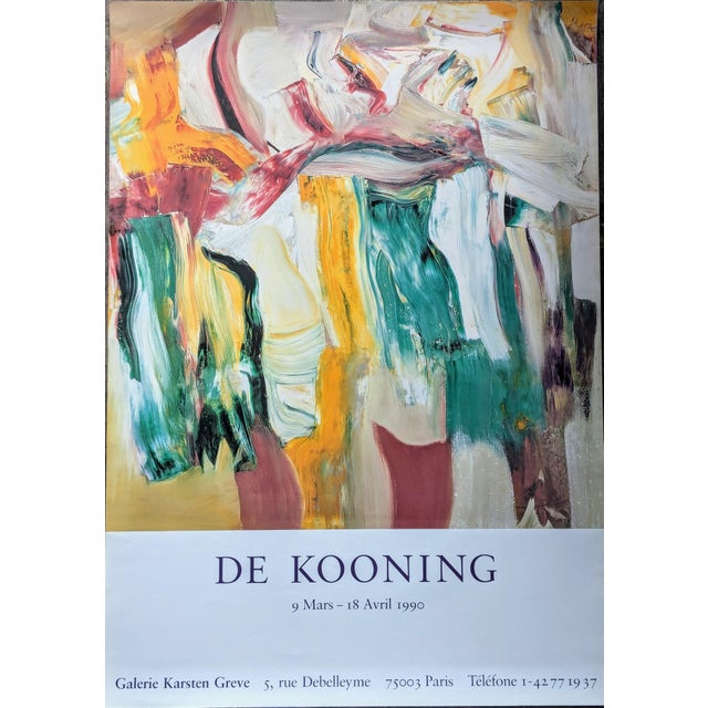 Willem De Kooning - Abstract Composition - Vintage poster in offset lithograph. Printed in limited edition of 900 proofs,...
