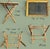 Brown Vintage Faux Tortoiseshell Bamboo Folding Tray Table-Rattan-Butler Stand-Leather For Sale - Image 8 of 11