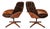 Rare Set of Two (2) Mid-Century Modern "Mrs." Lounge Chairs in Walnut & Velvet by George Mulhauser for Plycraft, Usa, C. 1960s For Sale