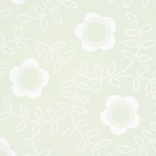 Not Yet Made - Made To Order Sample - Schumacher x Neisha Crosland Tudor Rose Wallpaper in Pistachio For Sale - Image 5 of 5