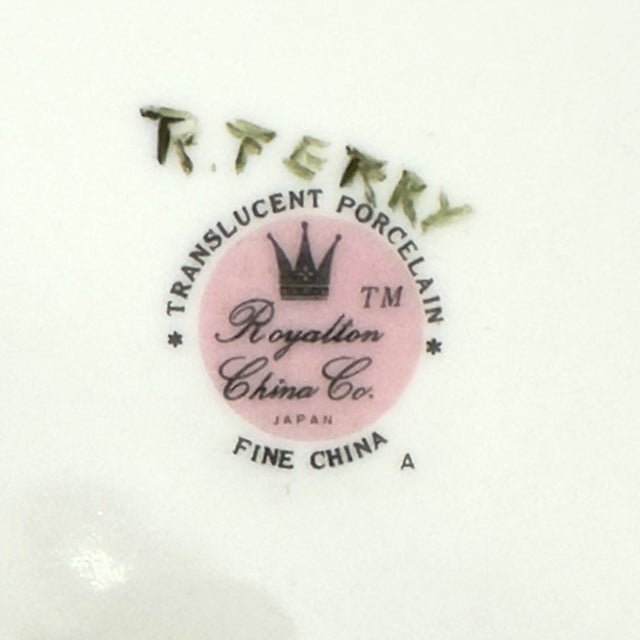 Mid 20th Century Tangerine & Green Floral Wall Plate Curation - Group of 8 For Sale - Image 5 of 12