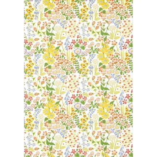The House of Scalamandré Nymph Floral Wallcovering, White For Sale