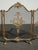 Vintage French Provincial Ribbons Love Birds Gold Brass Fireplace Screen #2 For Sale - Image 4 of 14