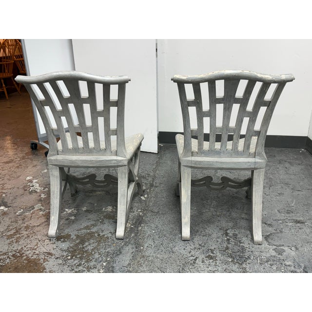 2010s Regency Reproduction Curule Side Chairs, Pair For Sale - Image 5 of 12