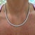 Silver 14k White Gold 4-Prong 9.83ctw Lab Grown Diamond Tennis Chain Necklace For Sale - Image 8 of 8
