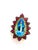 Bochic “Capri” Vintage Ruby, Blue Topaz & Diamond Ring Set In 18K Gold & Silver For Sale In New York - Image 6 of 11