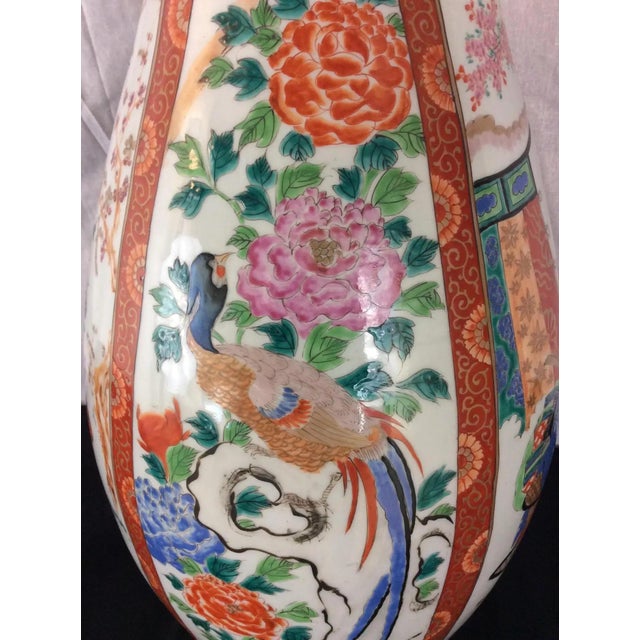 Pair of Large 19th Century Japanese Imari Porcelain Floor Vases, Meiji Period For Sale - Image 9 of 13