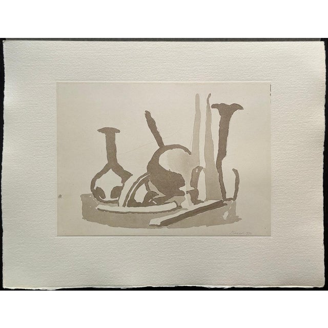 Giorgio Morandi (1890-1964) "Natura Morta" (Still Life) Colour Photo-lithograph on thick cotton handmade paper Signed and...