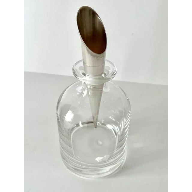 Very hard to find -- Crystal Italian Pampaloni decanter with sterling silver stopper The one shown has a unique Sterling...