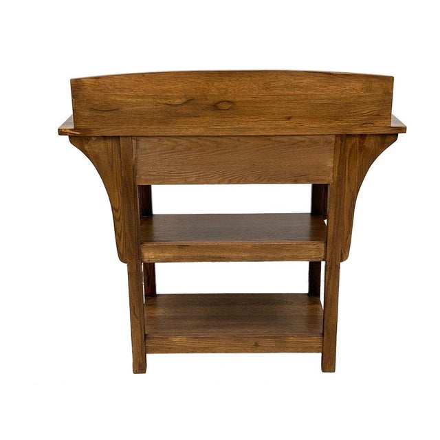 Mission 2 Drawer and Open Shelves Sideboard / Console Table - Walnut For Sale - Image 9 of 13