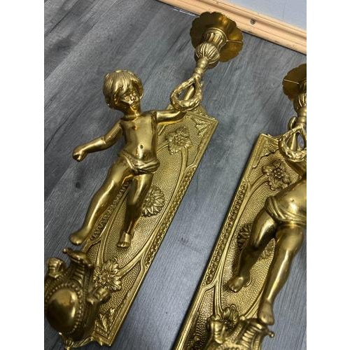 Vintage French Style Wall Candleholders, Set of 2 For Sale - Image 5 of 15