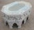 Moroccan Octagonal White Washed Moroccan Wooden Coffee Table For Sale - Image 3 of 8