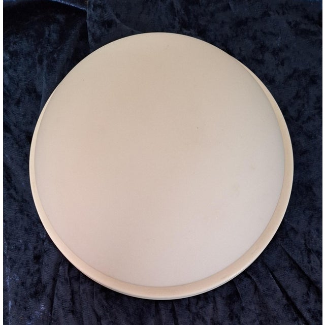 Vintage Ceiling Lamp with Glass Shade and Metal Mount from Limburg, 1970s, in Very Good conditions. Designed 1970 to 1979...