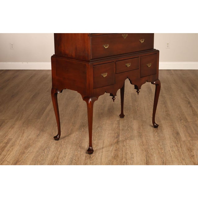 Wood Kittinger Colonial Williamsburg Collection Highboy Chest of Drawers CW 56 For Sale - Image 7 of 18