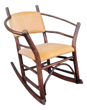 1930's Old Hickory Barrel Back Rocking Chair