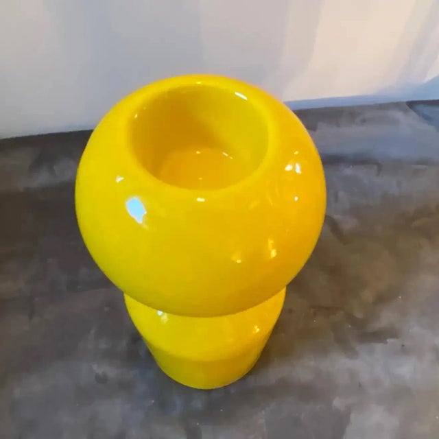 An iconic Italian candle holder or vase designed and manufactured in Italy in the Seventies by Gabbianelli, it's marked...