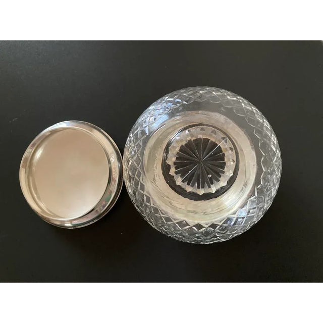 Mid 20th Century English Art Glass and Silver Vanity or Jewelry Box For Sale - Image 4 of 12