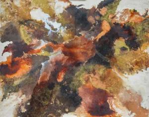 "Dark Roads" Large Contemporary Painting, Textured Abstract Art by Lisa Finlayson