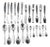 Lotus Cutlery in Silver 830, 1940s, Set of 24 For Sale