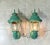 Rustic Pair Vintage Solid Brass Verdigris Carriage Lanterns-Traditional Colonial Style For Sale - Image 3 of 16