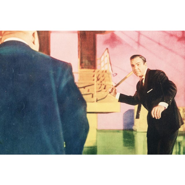 Goldfinger 1966 Vintage Lobby Card #1 Double Feature cinema lobby card Dr No and Goldfinger 1966 Goldfinger is a 1964 spy...