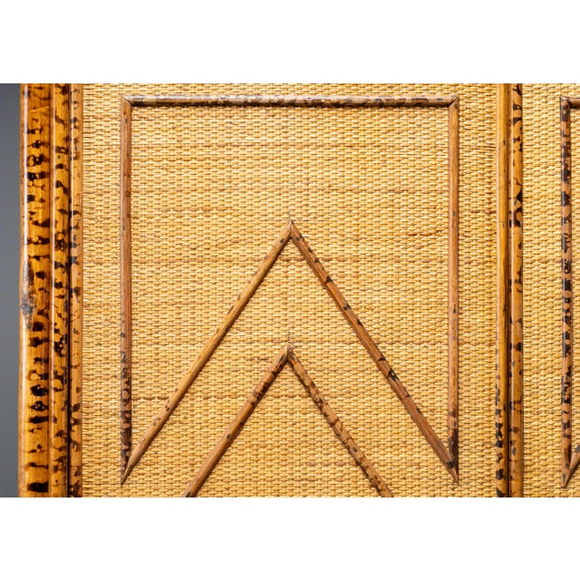 1970s Tortoiseshell Bamboo & Rattan Wardrobe For Sale - Image 12 of 18