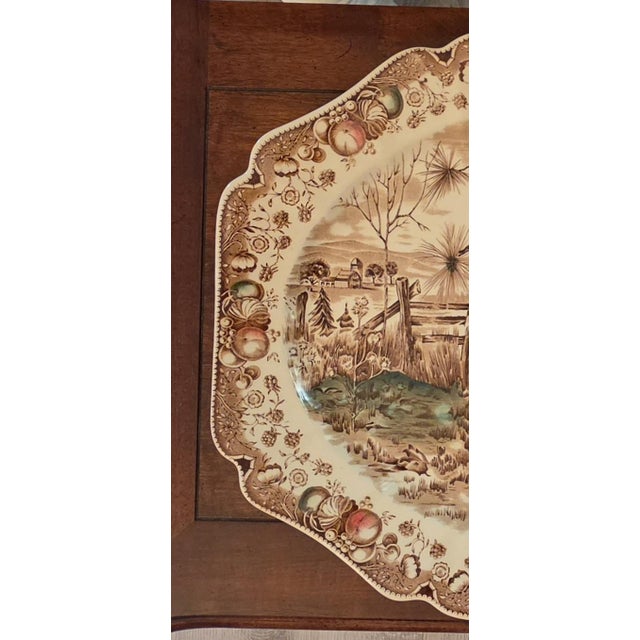 English Vintage Johnson Brothers His Majesty Large Turkey Platter For Sale - Image 3 of 8