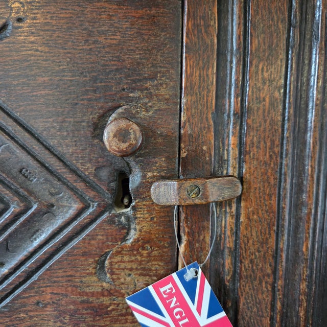 English 17th-Century Carved Oak Court Cupboard For Sale - Image 15 of 18