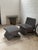 22.5x23x29 x16 sh seat height 22x22x15 A striking postmodern lounge chair with matching ottoman featuring dramatic...