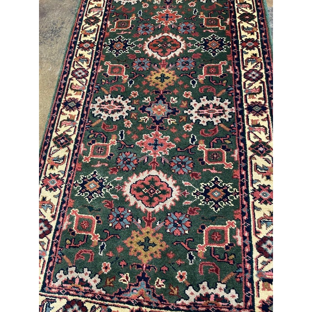 1990s 1990s Handwoven Persian Design Indian Rug - 2'8" X 9'8" For Sale - Image 5 of 5