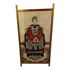 Ancestor Portrait Framed in Gold Leafed Frame