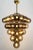 Fabio Ltd 21st Century Italian Grappolo Polished Brass Smoky Murano Glass Chandelier by Fabio LTD For Sale - Image 4 of 7