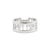 Tiffany & Co. Atlas 18k White Gold Three Diamond Open Band Ring, Size 6.5 For Sale In Houston - Image 6 of 7