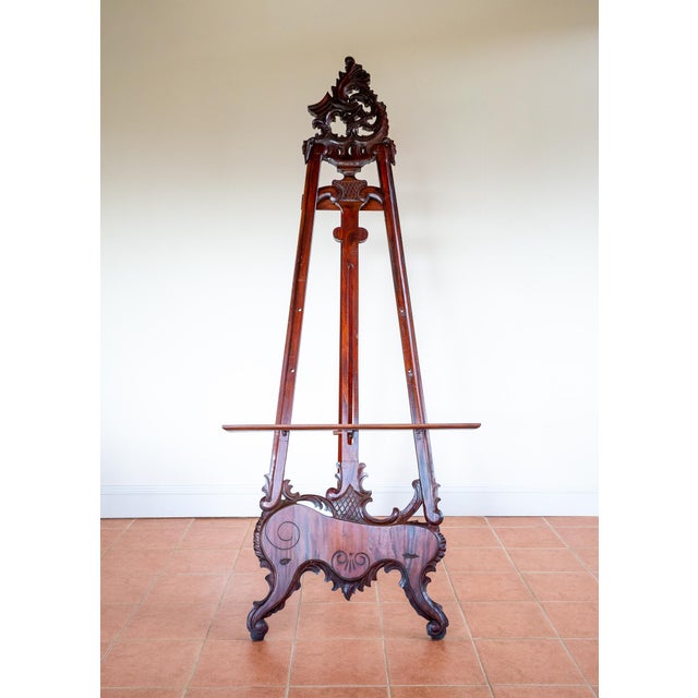 Vintage Easel in Mahogany, 1920s For Sale - Image 15 of 18