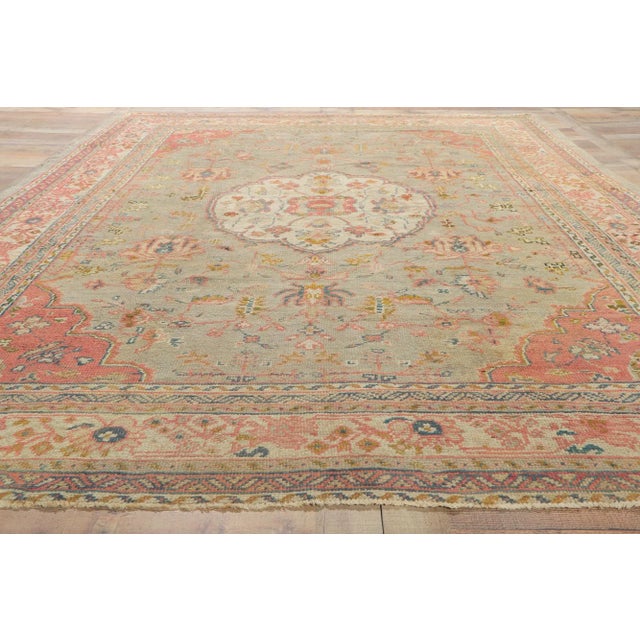 Antique Turkish Oushak Rug - 08'01 X 11'00 For Sale - Image 9 of 10