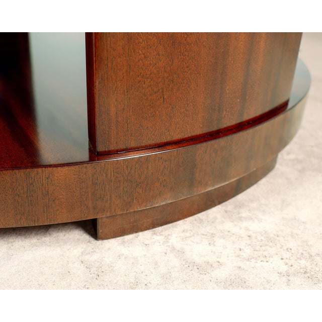 Ralph Lauren Italian Mahogany Round Modern Drum Table For Sale - Image 12 of 18